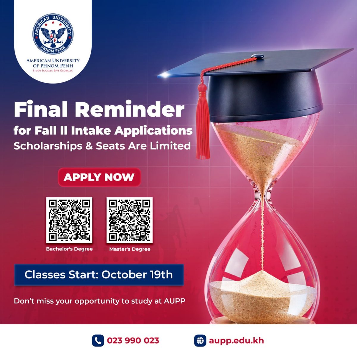 金边美国大学(AUPP)秋季第二学期招生 10月19日开课