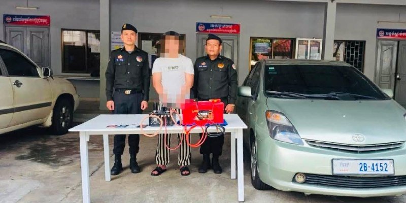 西港宪兵破获伪基站案 抓获1名中国籍嫌犯