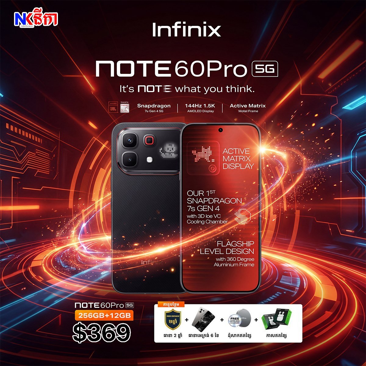 Infinix Note 60 Pro 5G上市 售价$36