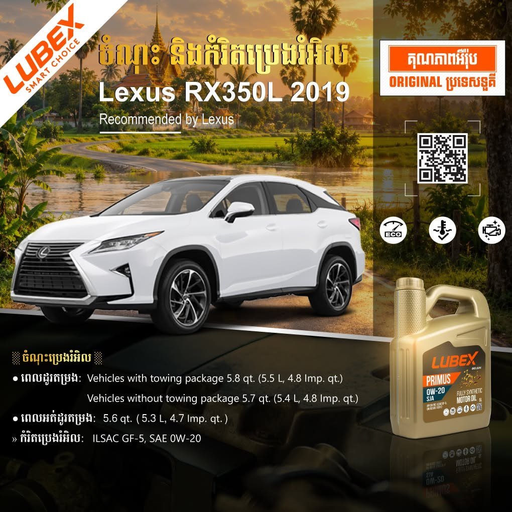 雷克萨斯RX350L 2019款保养参数参考