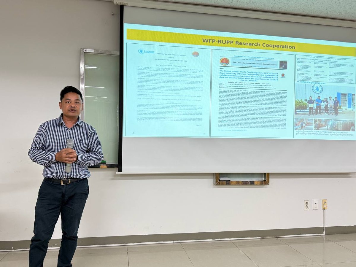 金边皇家大学举办学校供餐营养强化大米研究研讨会