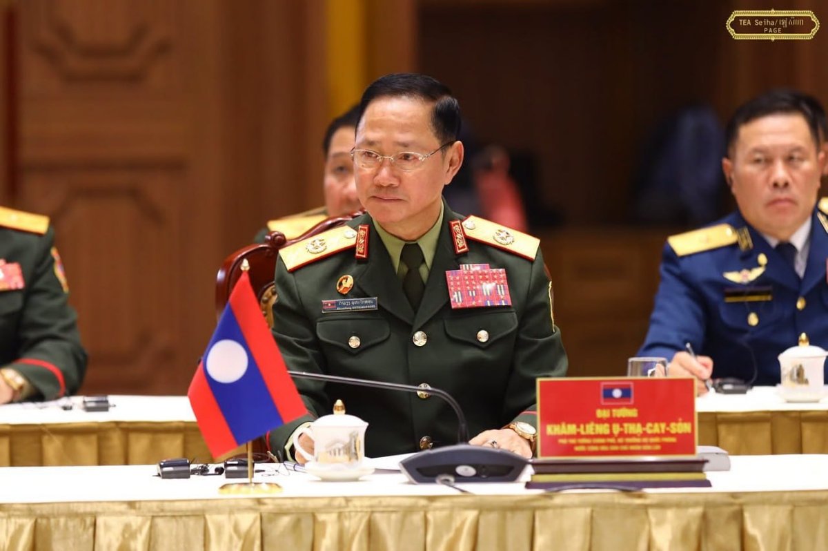 柬埔寨国防部部长狄西哈率团出席柬老越三国国防部长年度会议,三