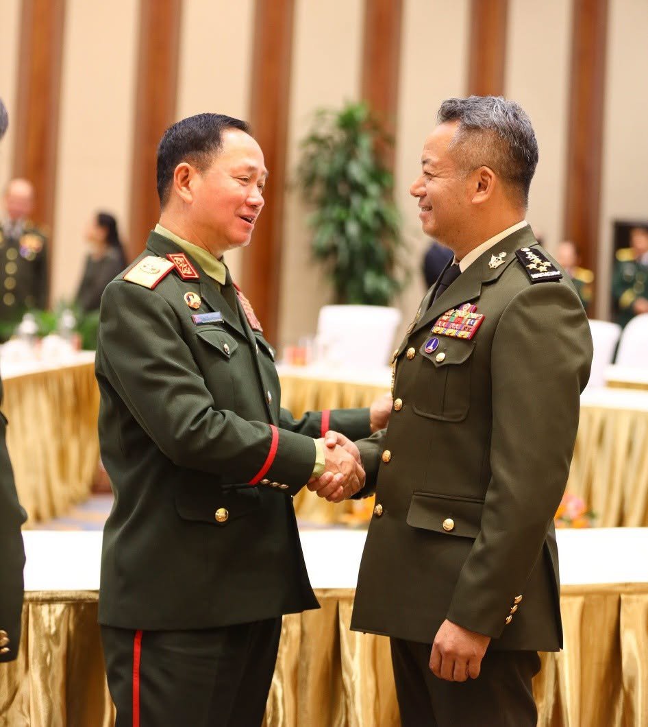 柬埔寨国防部部长狄西哈率团出席柬老越三国国防部长年度会议,三