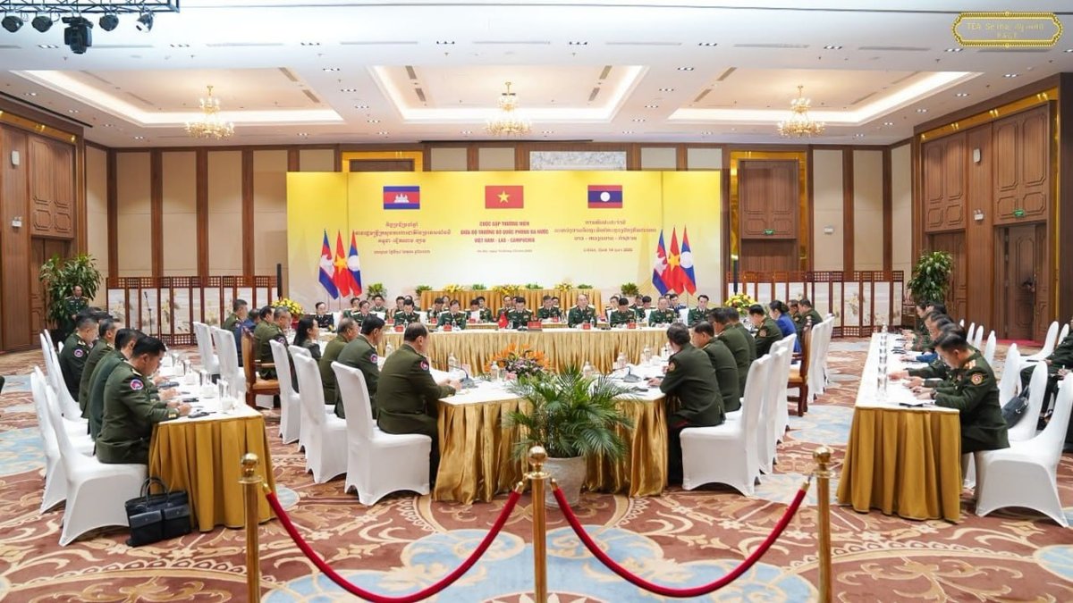 柬埔寨国防部部长狄西哈率团出席柬老越三国国防部长年度会议,三