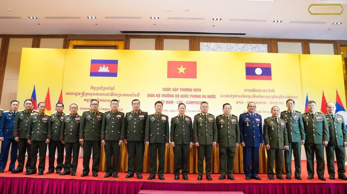 柬埔寨国防部部长狄西哈率团出席柬老越三国国防部长年度会议,三