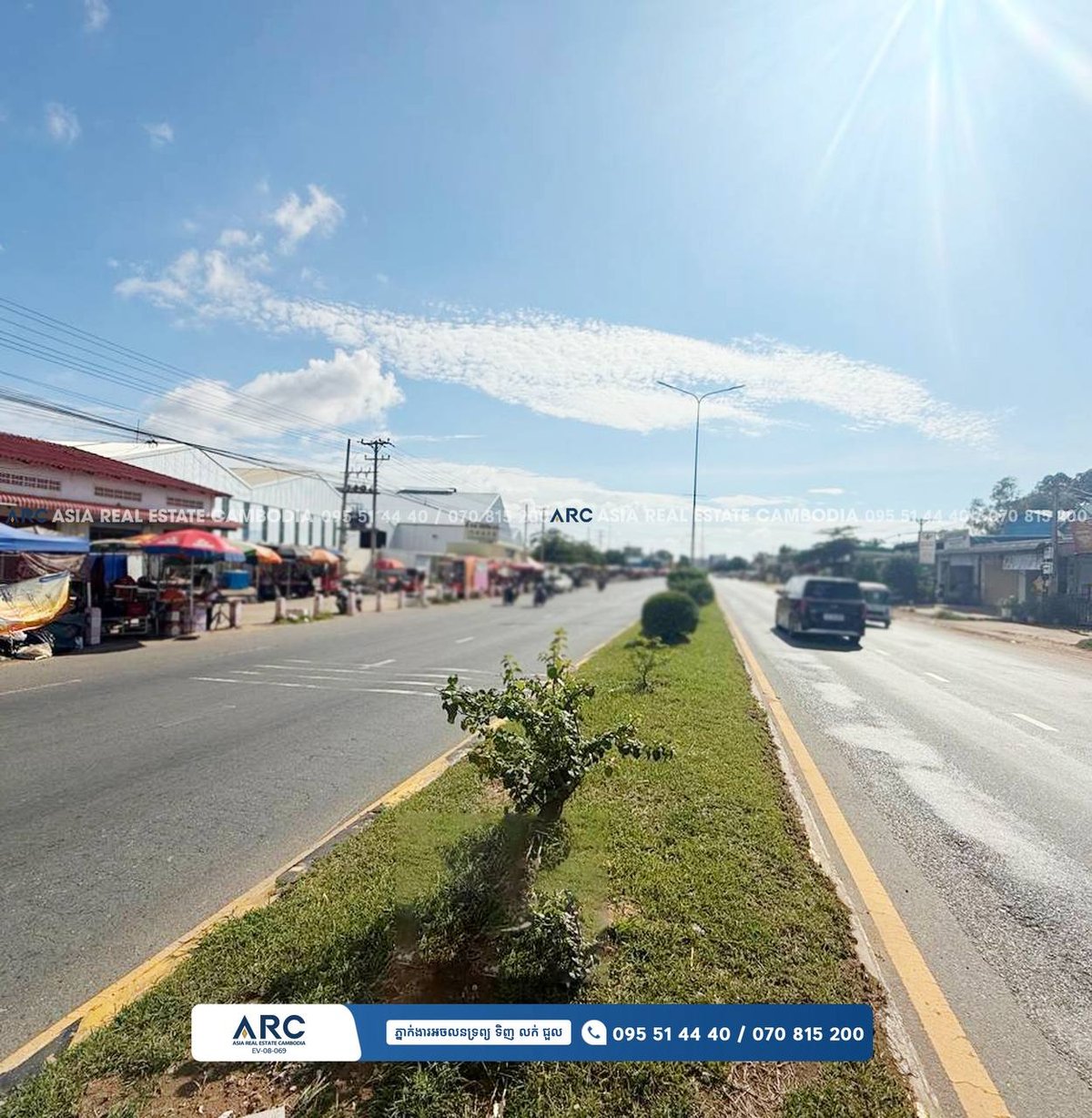 6A公路Prek Anchanh市场旁地块招租 月租$500