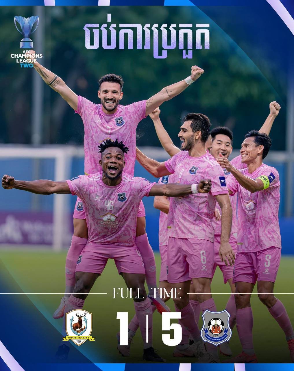 柴桢圣剑客场5-1大胜淡滨尼 亚冠二级G组