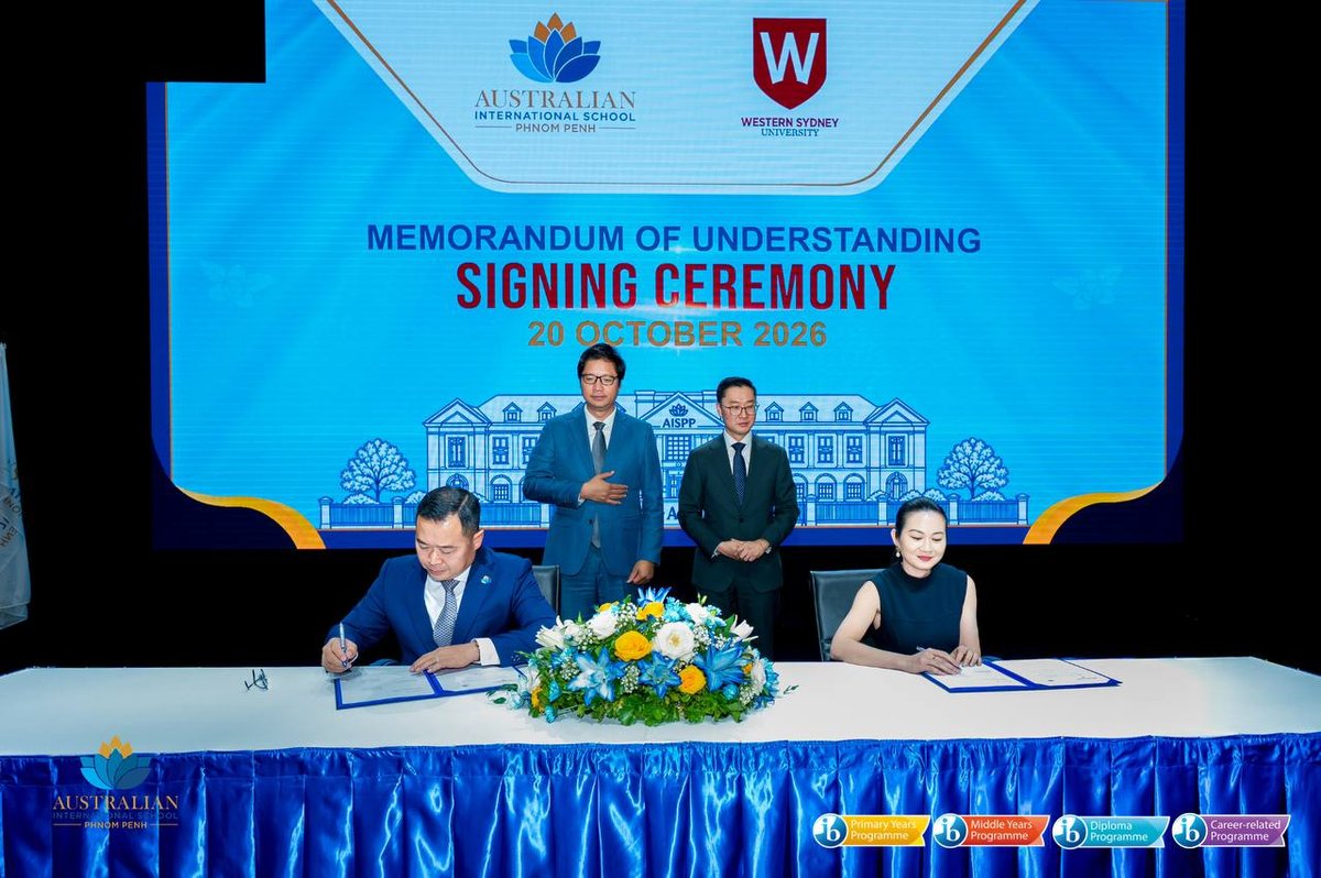 金边澳大利亚国际学校与西悉尼大学签署合作协议