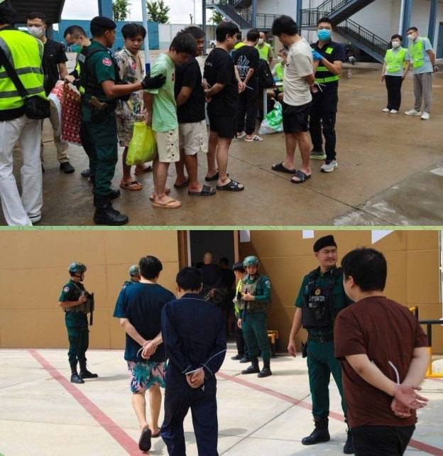 柬埔寨遣返90名涉诈中国公民 德崇国际机场专机押送