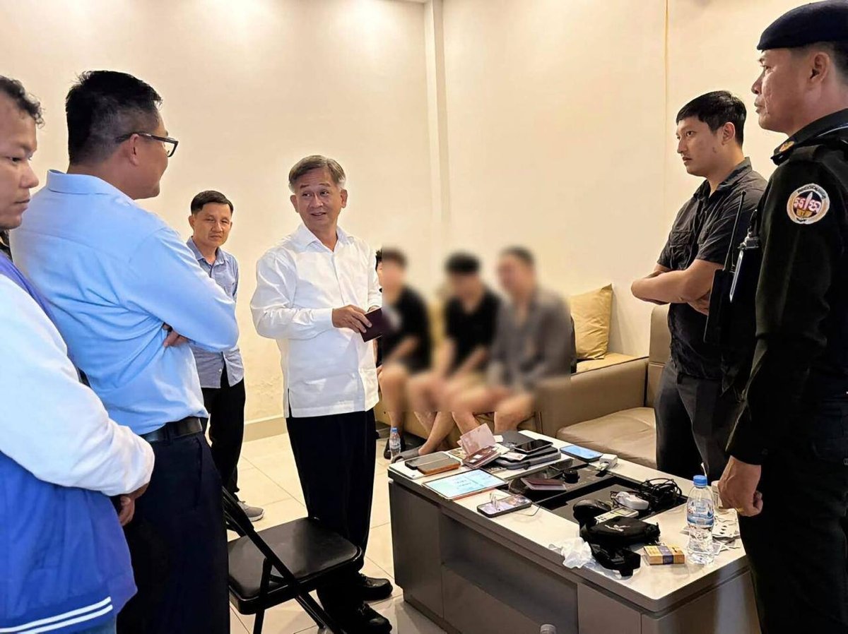 金边森速区3名中国人涉嫌电诈及洗钱被查