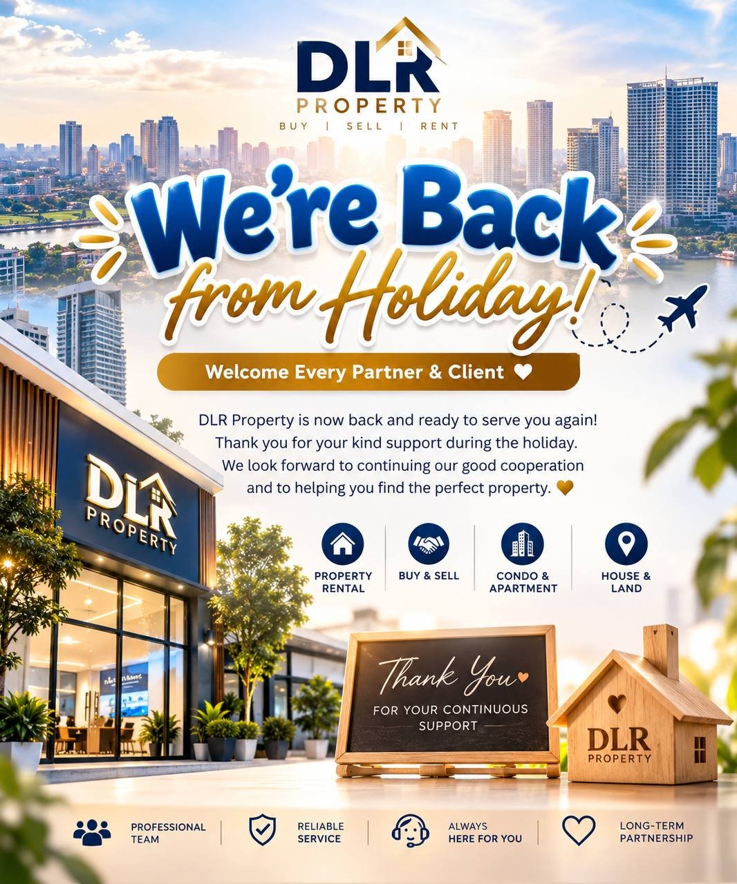 DLR Property假期结束恢复业务服务