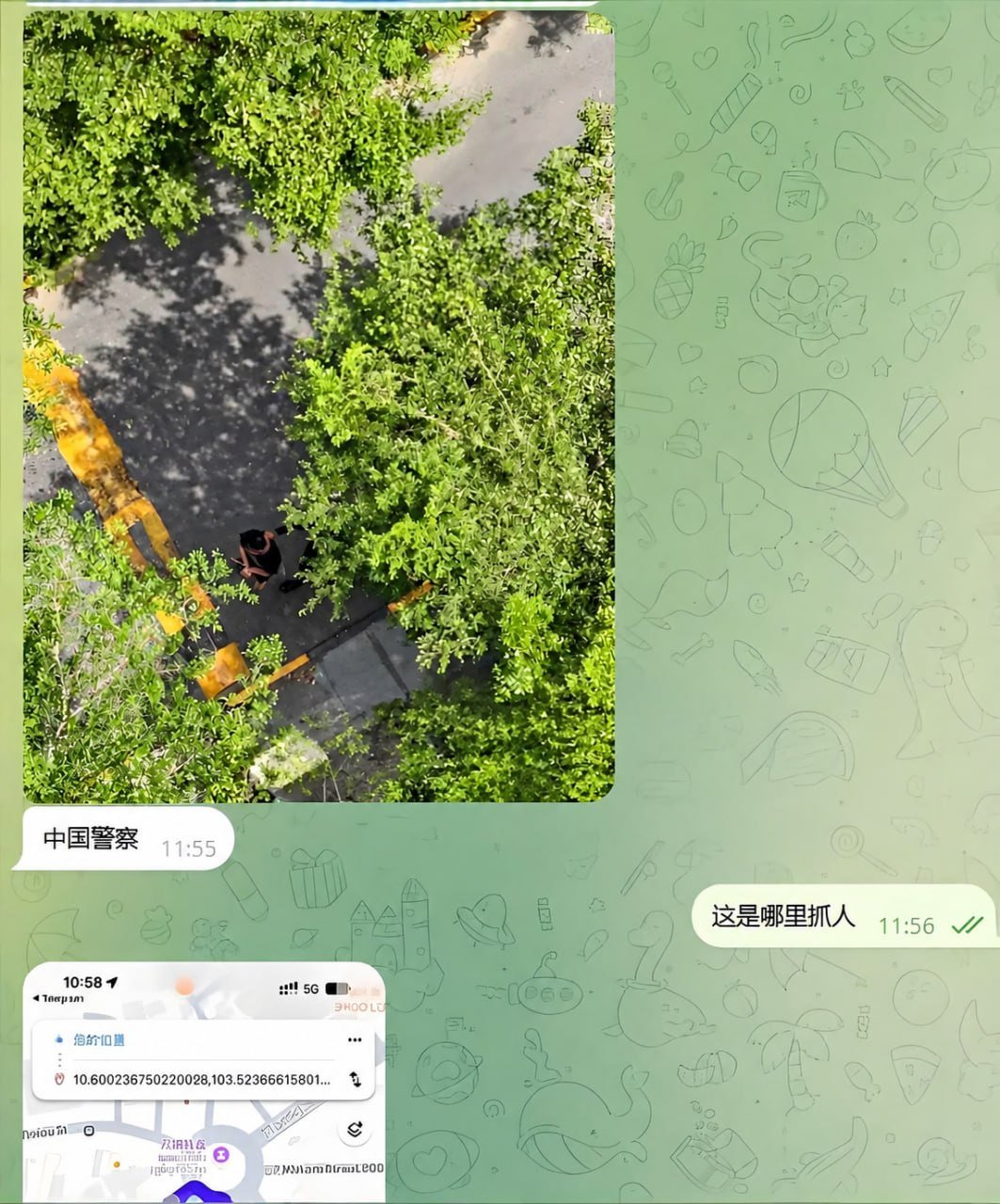 西港双狮转盘附近中柬联合执法一人被捕