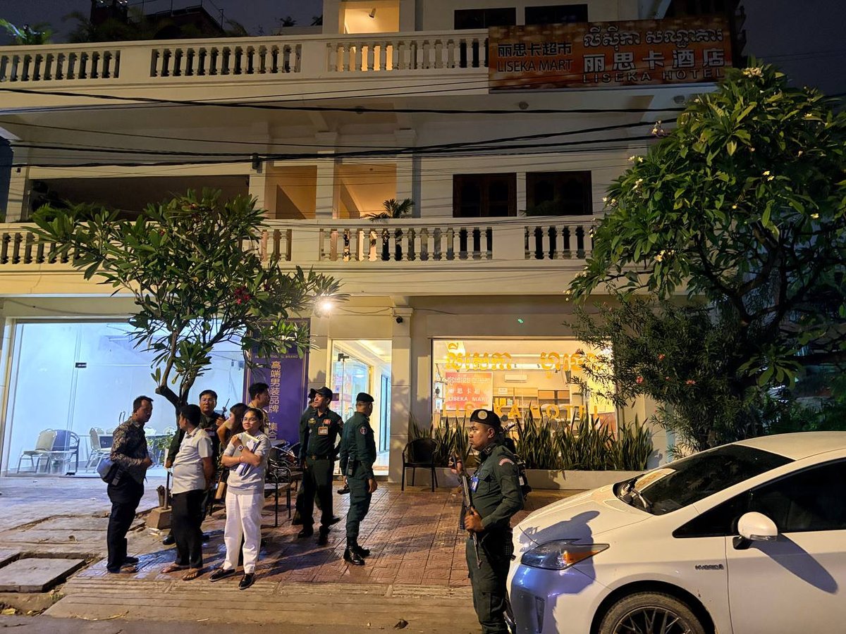 金边一门店遭警方突查 5人被带走1人逃跑被抓回