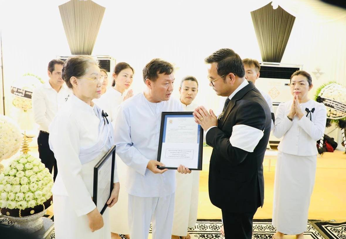 柬埔寨司法部官员出席希夫·索万博士葬礼