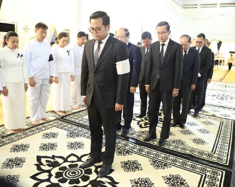 柬埔寨司法部官员出席希夫·索万博士葬礼