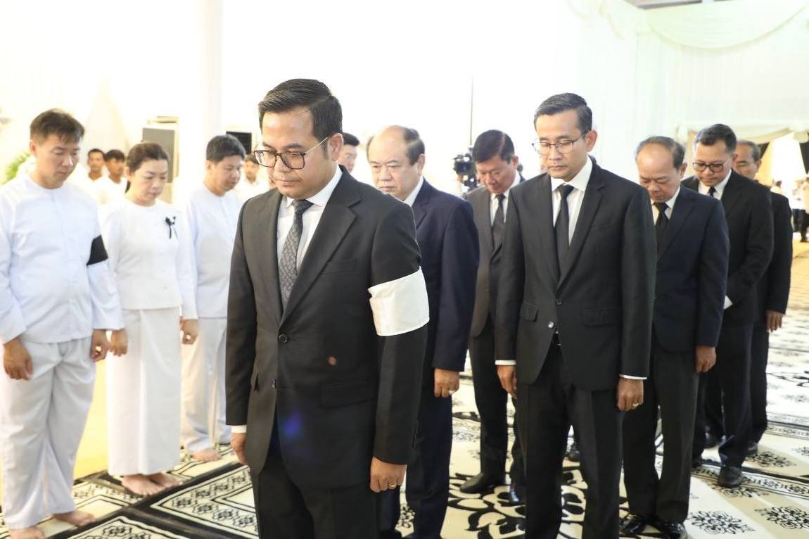 柬埔寨司法部官员出席希夫·索万博士葬礼