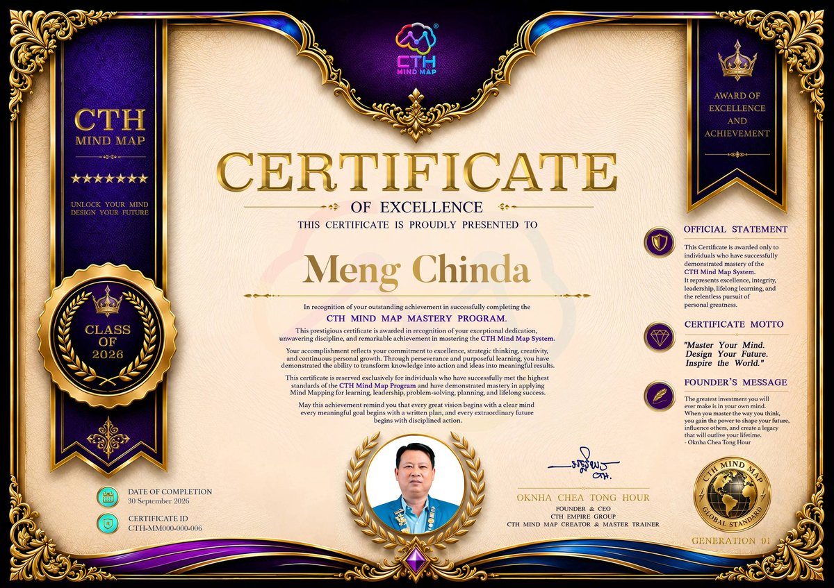 CTH思维导图课 强调证书靠自律换取