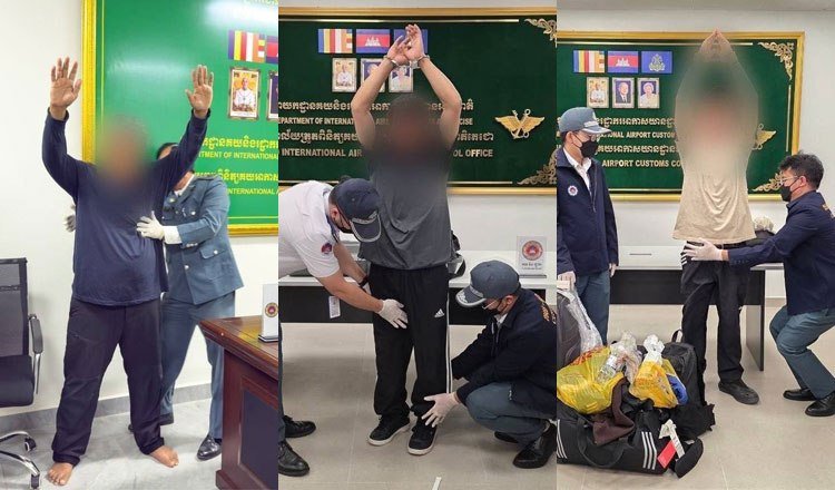 9月29日,柬埔寨海关及移民警察在暹粒吴哥国际机场和德崇国际