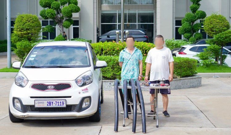 金边桑园区KTV盗车案 两名中国人被宪兵逮捕